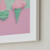 "Two Cones" - Art Print in Mint by Chill Day Studio - Frame Close-up