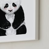 "Baby Panda" - Art Print in midnight by Cass Loh - Frame Close-up