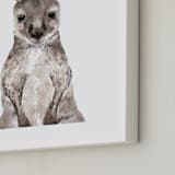 "Baby Kangaroo" - Art Print in hazelnut by Cass Loh - Frame Close-up