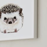 "Baby Hedgehog" - Art Print in coco by Cass Loh - Frame Close-up