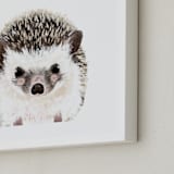 "Baby Hedgehog" - Art Print in coco by Cass Loh - Frame Close-up