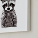 "Baby Raccoon" - Art Print in umber by Cass Loh - Frame Close-up