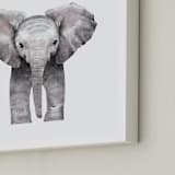 "Baby Animal Elephant" - Art Print in stone by Cass Loh - Frame Close-up
