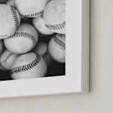 "Play Ball" - Art Print in Black by Kamala Nahas - Frame Close-up