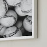 "Play Ball" - Art Print in Black by Kamala Nahas - Frame Close-up