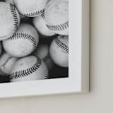 "Play Ball" - Art Print in Black by Kamala Nahas - Frame Close-up
