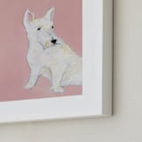 "Who's There?" - Art Print in White by Mary Ketch - Frame Close-up