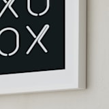 "Neon Series II: XOXO" - Art Print in white by AK Graphics - Frame Close-up