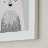 "Goodnight Bear" - Art Print in Frost by Oma N. Ramkhelawan - Frame Close-up