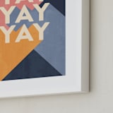 "Overjoyed" - Art Print in Navy by Sophie Owens - Frame Close-up