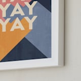 "Overjoyed" - Art Print in Navy by Sophie Owens - Frame Close-up