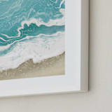 "Incoming Tide" - Art Print in Turquoise by Paula Pecevich - Frame Close-up