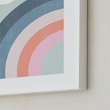 "Double Rainbow with Moon and Sun I" - Art Print in Moon by Emanuela Carratoni - Frame Close-up