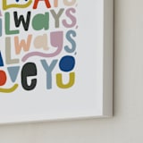 "Always Always" - Art Print in White by Alethea and Ruth - Frame Close-up