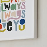 "Always Always" - Art Print in White by Alethea and Ruth - Frame Close-up