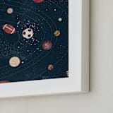 "Sports In Space" - Art Print in Space by Anna Joseph - Frame Close-up