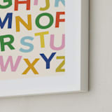 "happy alphabet" - Art Print in Rainbow by Ellen Schlegelmilch - Frame Close-up