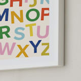 "happy alphabet" - Art Print in Rainbow by Ellen Schlegelmilch - Frame Close-up