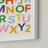 "happy alphabet" - Art Print in Rainbow by Ellen Schlegelmilch - Frame Close-up