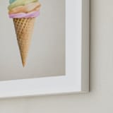 "Rainbow Ice Cream" - Art Print in Sherbet by Paola Benenati - Frame Close-up