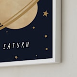 "Solar System VII (Saturn)" - Art Print in Night by Elly - Frame Close-up