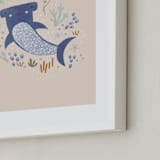 "Sharky cute" - Art Print in Blush by Tati Abaurre - Frame Close-up