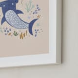 "Sharky cute" - Art Print in Blush by Tati Abaurre - Frame Close-up