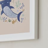 "Sharky cute" - Art Print in Blush by Tati Abaurre - Frame Close-up
