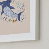 "Sharky cute" - Art Print in Blush by Tati Abaurre - Frame Close-up