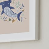 "Sharky cute" - Art Print in Blush by Tati Abaurre - Frame Close-up