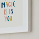 "the magic is in you" - Art Print in Buttercream by Elizabeth Bishop - Frame Close-up