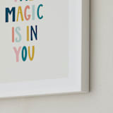 "the magic is in you" - Art Print in Buttercream by Elizabeth Bishop - Frame Close-up