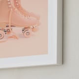 "peace love & rollerskates" - Art Print in Pirouette Pink by Alicia Abla - Frame Close-up