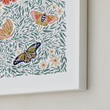 "Secret Garden" - Art Print in Leaf by Britt Mills - Frame Close-up