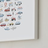 "Transportation Alphabet" - Art Print in Pearl by Teju Reval - Frame Close-up