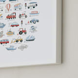 "Transportation Alphabet" - Art Print in Pearl by Teju Reval - Frame Close-up