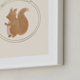 "Woodland Animal Frame - Squirrel" - Art Print in Cream by Creo Study - Frame Close-up