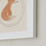 "Woodland Animal Frame - Fox" - Art Print in Cream by Creo Study - Frame Close-up