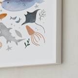 "Sea Life" - Art Print in Ocean by Hannah Williams - Frame Close-up