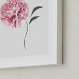 "Leaning In" - Art Print in Pretty Pink by Julie Cha - Frame Close-up