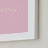 "Cowgirl II" - Art Print in Rose Petal Pink by Gwen - Frame Close-up