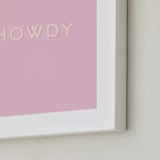 "Cowgirl II" - Art Print in Rose Petal Pink by Gwen - Frame Close-up