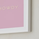 "Cowgirl II" - Art Print in Rose Petal Pink by Gwen - Frame Close-up
