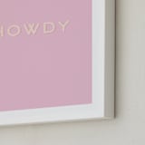 "Cowgirl II" - Art Print in Rose Petal Pink by Gwen - Frame Close-up