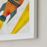 "Space to Explore I" - Art Print in Flare by Heather Schertzer - Frame Close-up