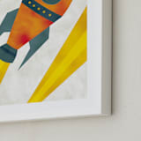"Space to Explore I" - Art Print in Flare by Heather Schertzer - Frame Close-up