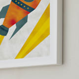 "Space to Explore I" - Art Print in Flare by Heather Schertzer - Frame Close-up