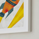 "Space to Explore I" - Art Print in Flare by Heather Schertzer - Frame Close-up