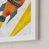 "Space to Explore I" - Art Print in Flare by Heather Schertzer - Frame Close-up