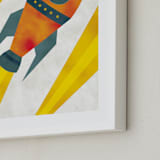 "Space to Explore I" - Art Print in Flare by Heather Schertzer - Frame Close-up